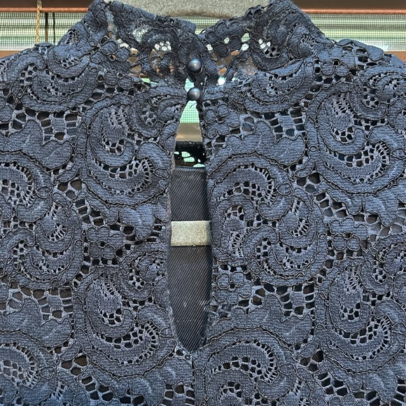 Zara navy blue lace shift dress size small - Picture 7 of 15